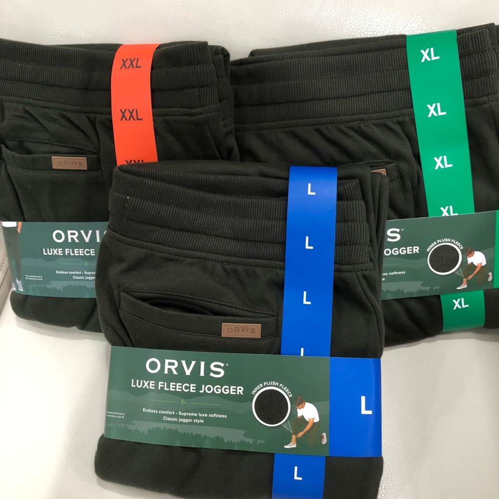 Orvis men luxe fleece jogger GREEN